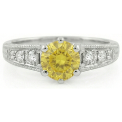 Natural Sapphire Ring 2.50ct - White Gold 14K