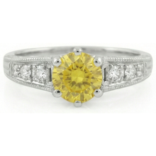 natural round sapphire 2.50ct ring front view