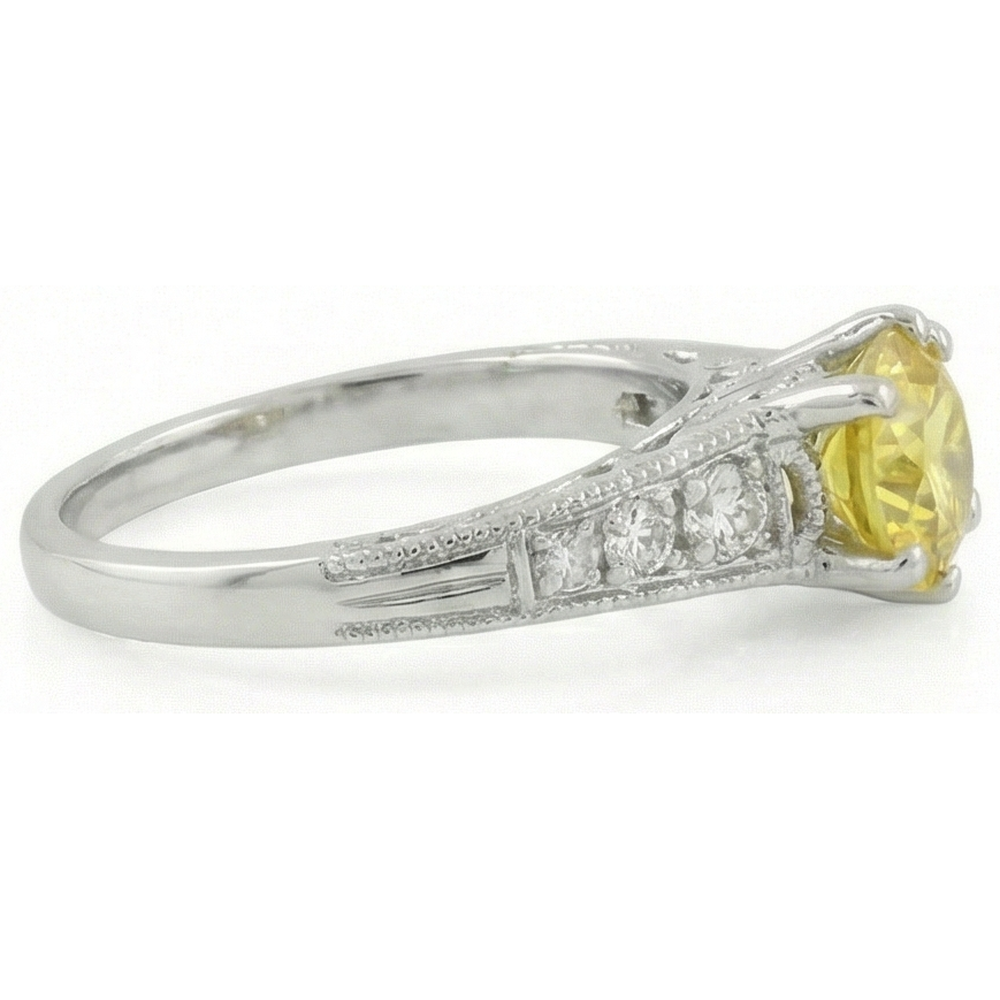 natural round sapphire 2.50ct ring close up detail