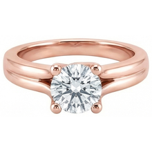 natural round diamond 2.50ct ring side angle