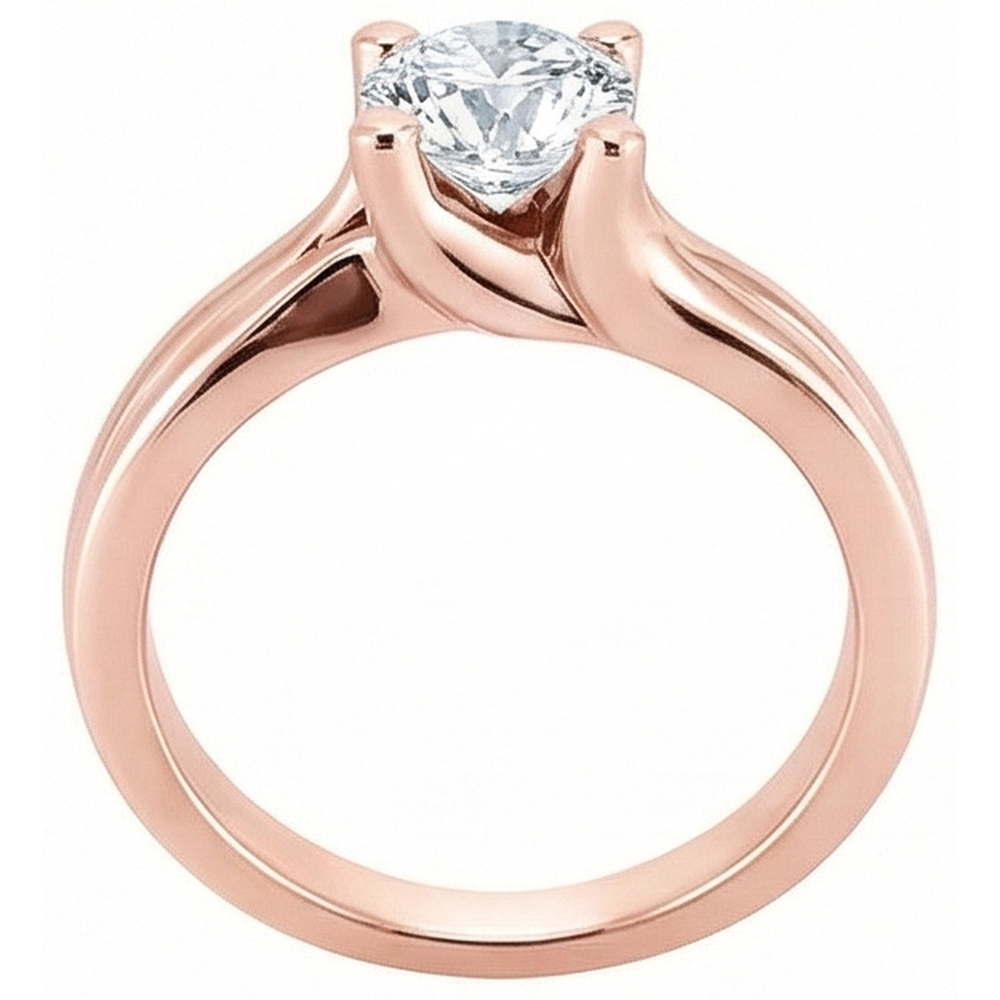 natural round diamond 2.50ct ring close up detail