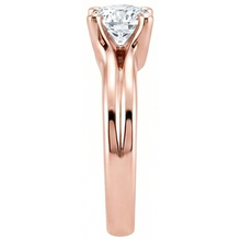 natural round diamond 2.50ct ring top view