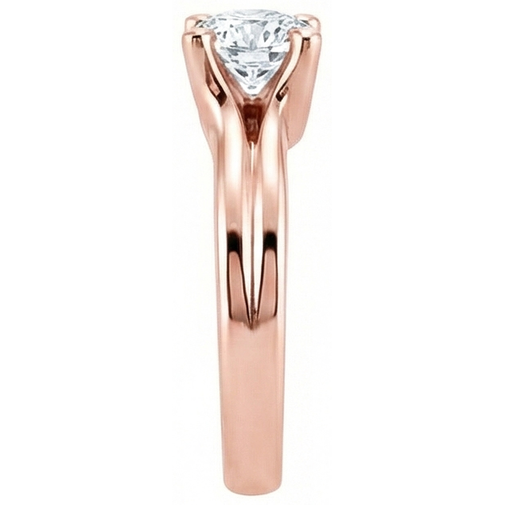 natural round diamond 2.50ct ring top view