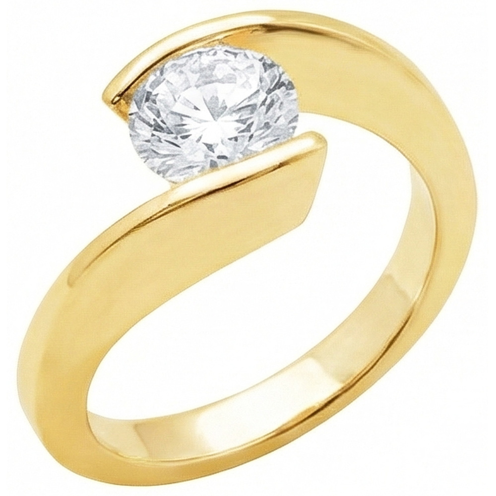 2.50 Ct. Sparkling Real Natural Earth Mined DIAMOND ( NOT LAB GROWN ) Engagement Ring Yellow Gold