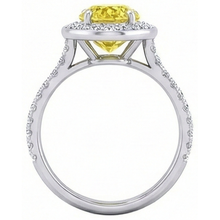 natural round sapphire 2.50ct ring profile view