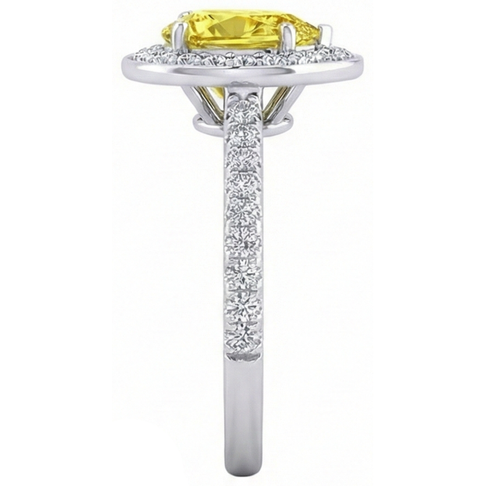 natural round sapphire 2.50ct ring on white background