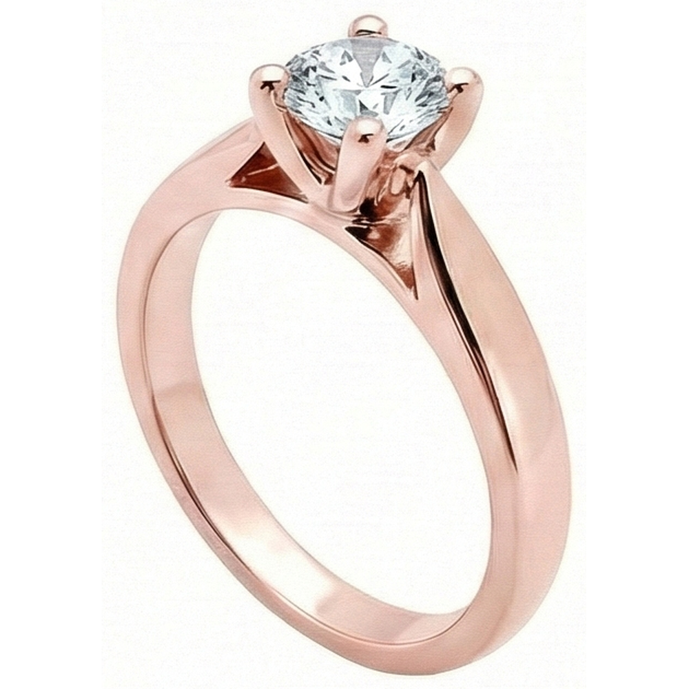 natural round diamond 2.51ct ring close up detail