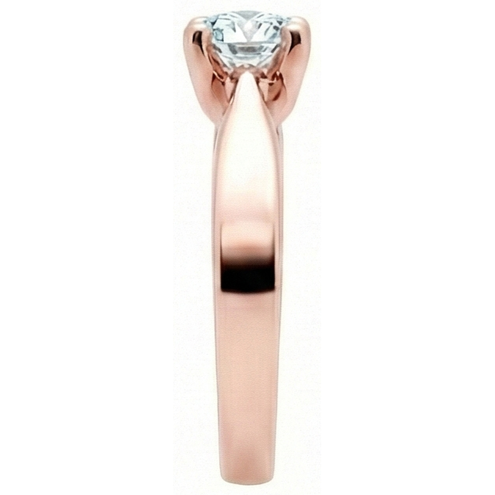 natural round diamond 2.51ct ring profile view