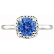 natural round sapphire 2.70ct ring side angle