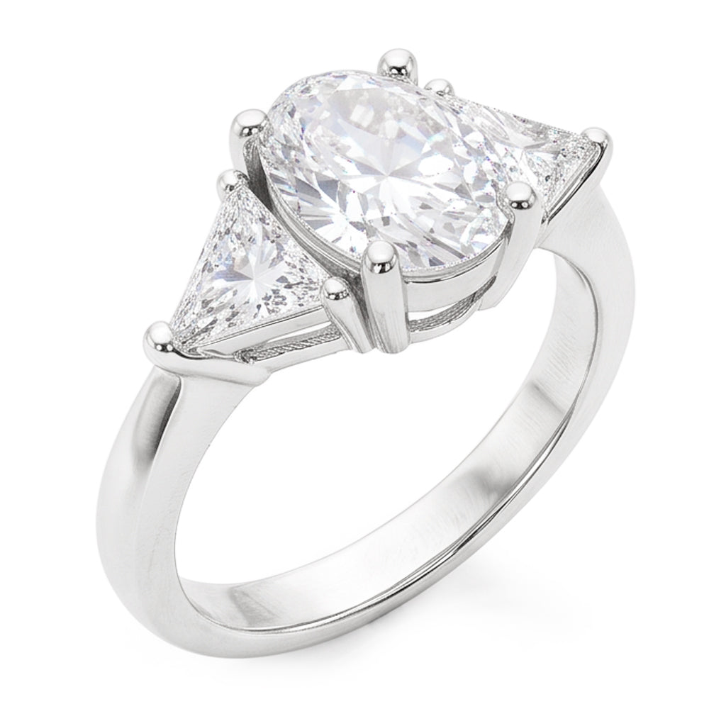 2.70 Ct. Big Natural Earth Mined Diamonds Engagement Ring Three Stone Jewellery New