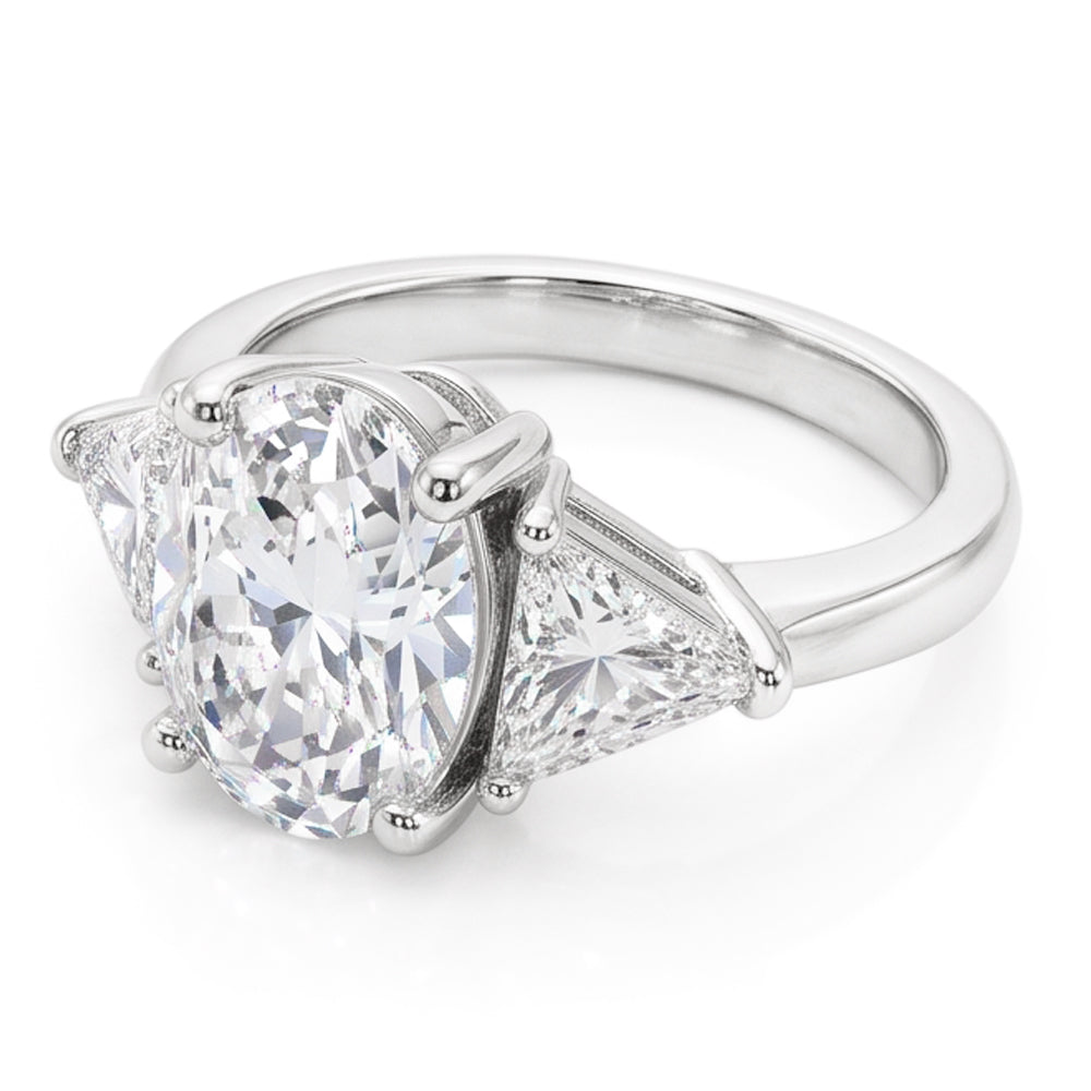 2.70 Ct. Big Natural Earth Mined Diamonds Engagement Ring Three Stone Jewellery New