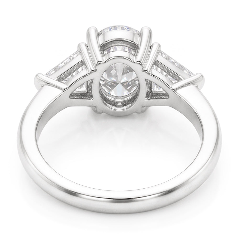 2.70 Ct. Big Natural Earth Mined Diamonds Engagement Ring Three Stone Jewellery New