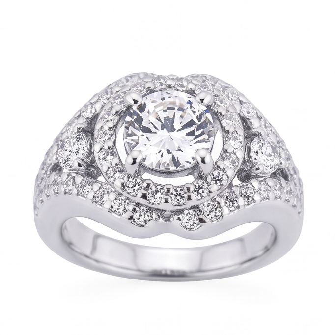 2.72 Ct. Big Real Natural Earth Mined DIAMOND ( NOT LAB GROWN ) Ring White Gold Anniversary Jewellery