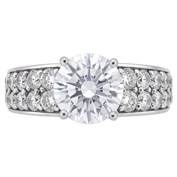 2.75 Carat Nenuine New Natural Earth Mined Diamonds Anniversary Ring White Gold