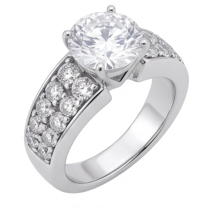 2.75 Carat Nenuine New Natural Earth Mined Diamonds Anniversary Ring White Gold