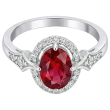 natural round ruby 2.75ct ring side angle