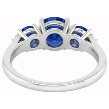 2.75 Ct Ceylon Sapphire Round Natural Earth Mined Diamond Ring White Gold 14K