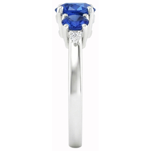 2.75 Ct Ceylon Sapphire Round Natural Earth Mined Diamond Ring White Gold 14K