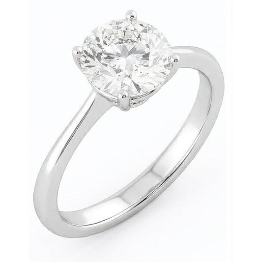 2.75 Ct Solitaire Natural Earth Mined DIAMOND ( NOT LAB GROWN ) Engagement Ring 14K Gold White