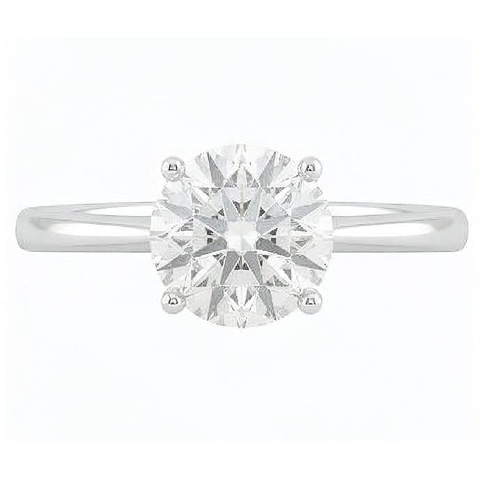 2.75 Ct Solitaire Natural Earth Mined DIAMOND ( NOT LAB GROWN ) Engagement Ring 14K Gold White