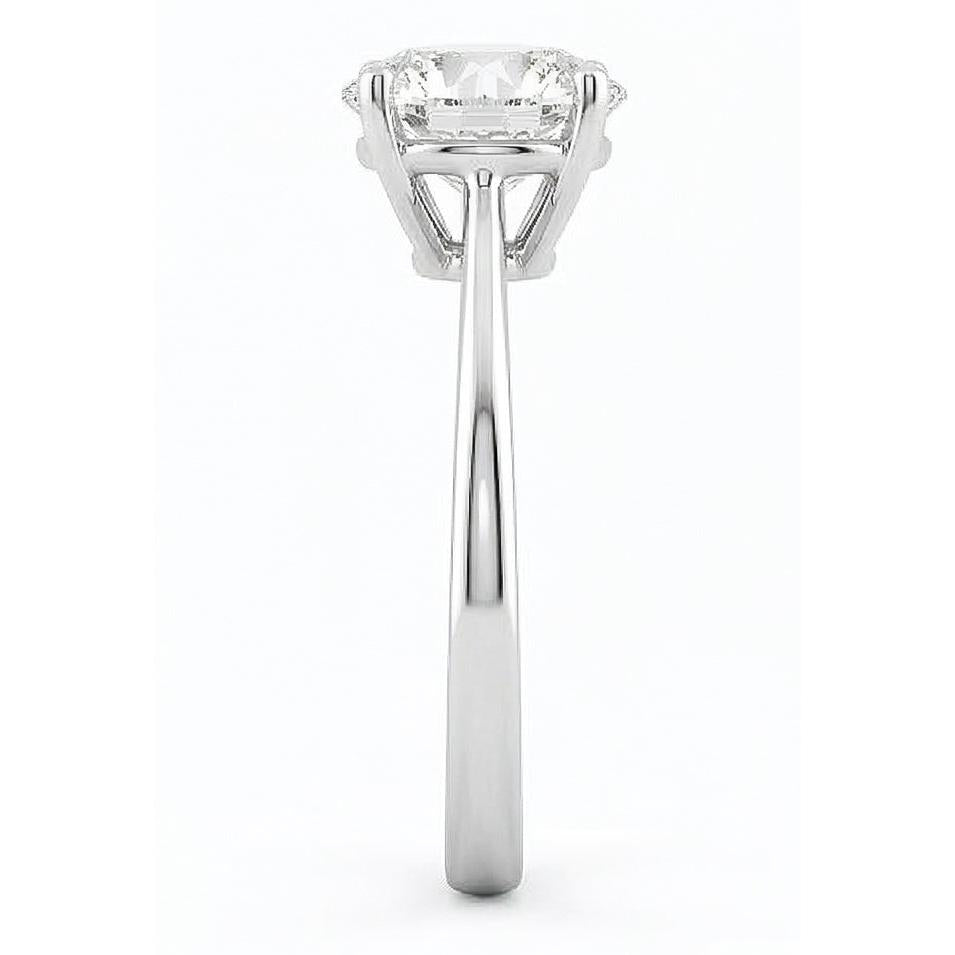 2.75 Ct Solitaire Natural Earth Mined DIAMOND ( NOT LAB GROWN ) Engagement Ring 14K Gold White