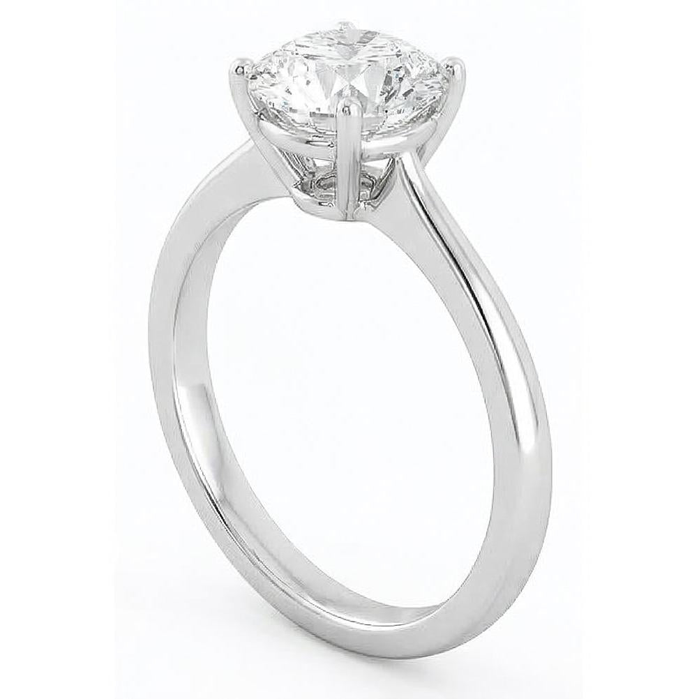 2.75 Ct Solitaire Natural Earth Mined DIAMOND ( NOT LAB GROWN ) Engagement Ring 14K Gold White