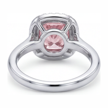 Pink Diamond Ring 2.75 Carat Lab Grown Cushion Halo 14K White Gold