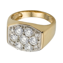 2.80 Carats Round Real Natural Earth Mined DIAMOND ( NOT LAB GROWN )s Men's Engagement Ring Two Tone Gold 14K