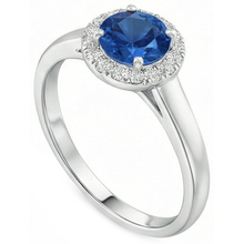 2.80 Ct Solitaire With Accents Ceylon Sapphire Natural Earth Mined DIAMOND ( NOT LAB GROWN )s Ring WG 14K