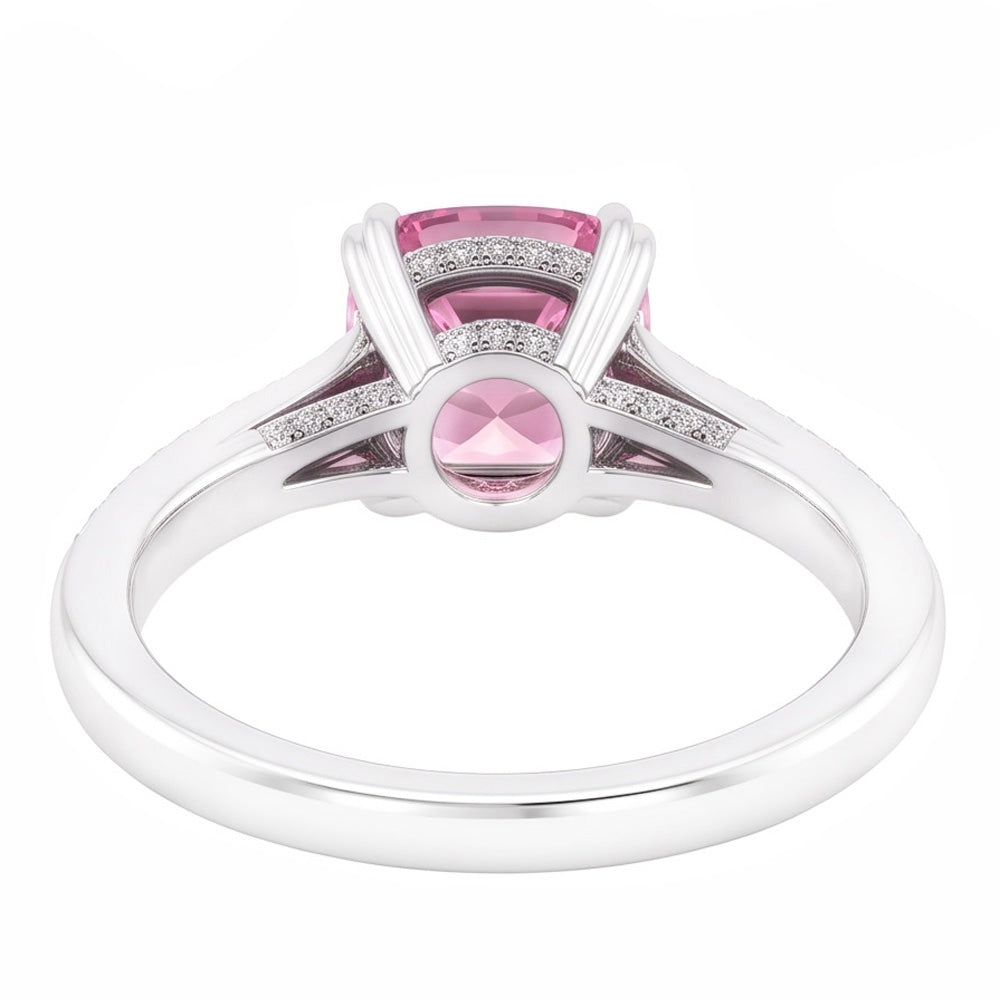2.81 Ct. Cushion Pink Sapphire Engagement Ring Gemstone
