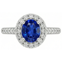 2.90 Ct Sri Lanka Blue Sapphire With Natural Earth Mined Diamond Ring White Gold 14K