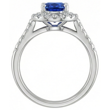 2.90 Ct Sri Lanka Blue Sapphire With Natural Earth Mined Diamond Ring White Gold 14K