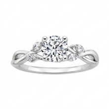 2.94 Carats Round And Marquise Cut Natural Earth Mined Diamonds Anniversary Ring White Gold
