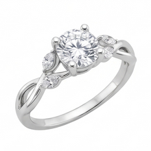 2.94 Carats Round And Marquise Cut Natural Earth Mined Diamonds Anniversary Ring White Gold