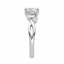 2.94 Carats Round And Marquise Cut Natural Earth Mined Diamonds Anniversary Ring White Gold