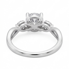 2.94 Carats Round And Marquise Cut Natural Earth Mined Diamonds Anniversary Ring White Gold