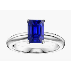 2 Carat Blue Sapphire Engagement Ring