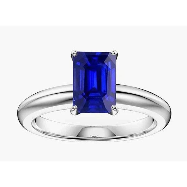 2 Carat Blue Sapphire Engagement Ring