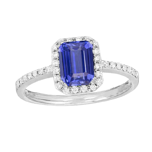 2 Carat Emerald Cut Sapphire And Diamond Ring