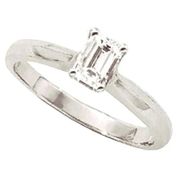 2 Carat Emerald Genuine Solitaire Diamond Ring