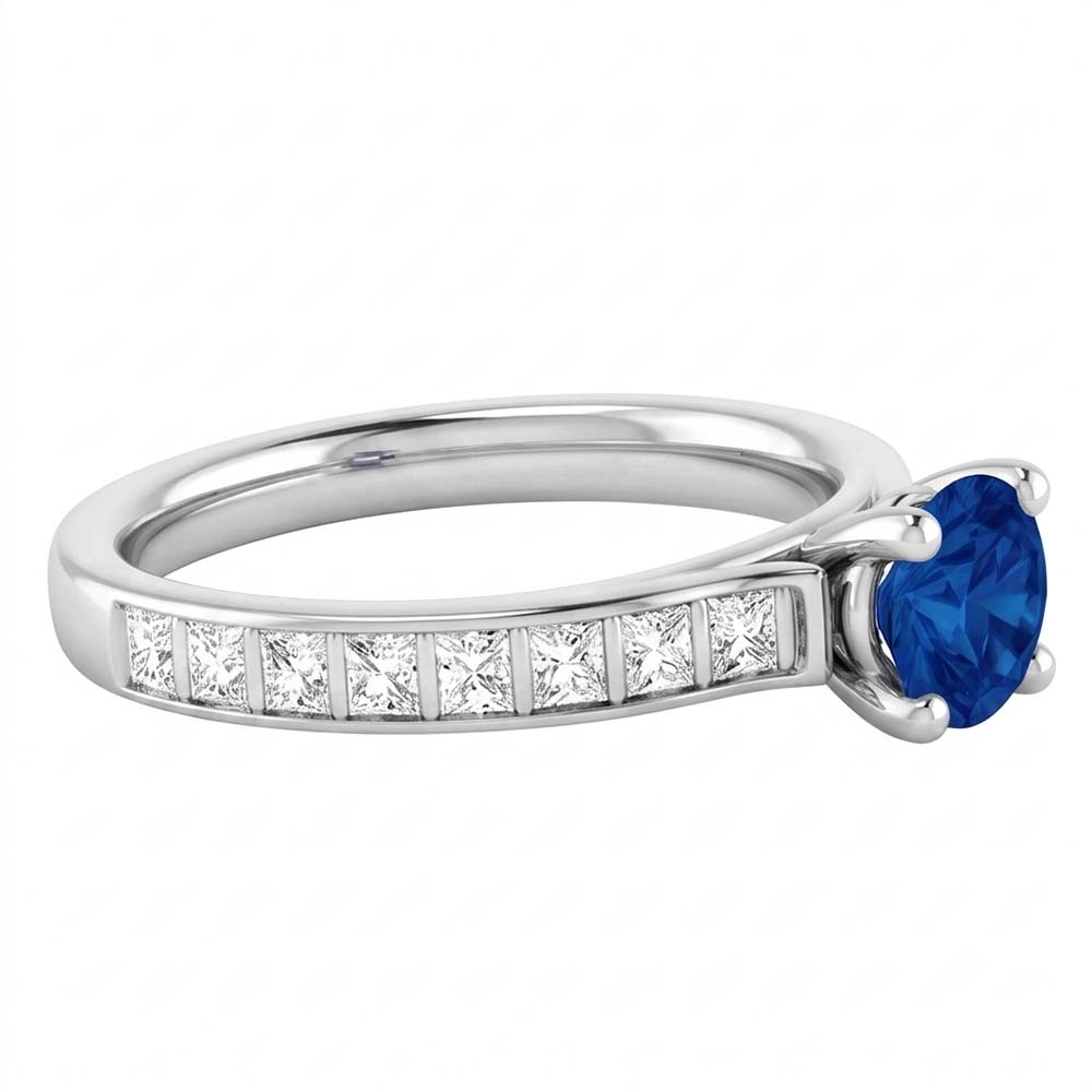2 Carat Genuine Ceylon Sapphire Womens Ring
