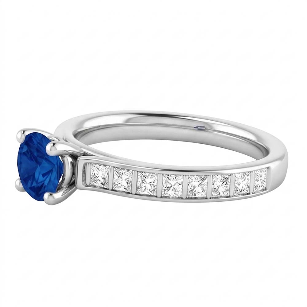 2 Carat Genuine Ceylon Sapphire Womens Ring