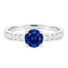 2 Carat Genuine Ceylon Sapphire Womens Ring