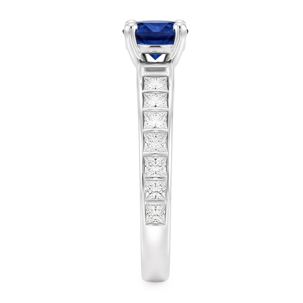 2 Carat Genuine Ceylon Sapphire Womens Ring