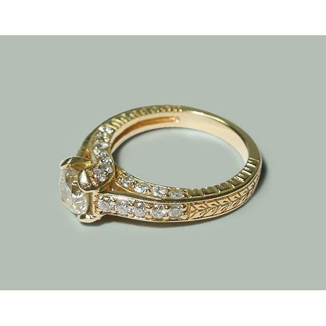 2 Carat Genuine Diamonds Jewelry Ring Yellow Gold