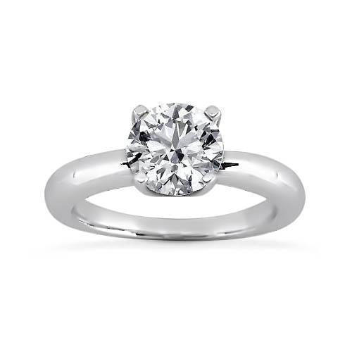 2 Carat Genuine Round Diamond Solitaire Ring White Gold 14K