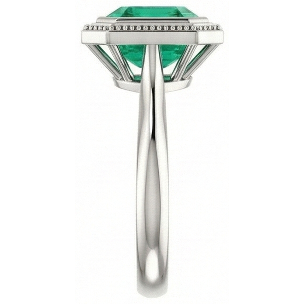 Sophisticated Precious Stone Ring 2 ct – profile view