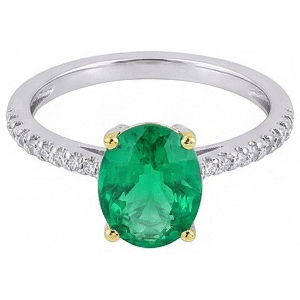 Shimmering Gemstone Ring 2 ct – angle view
