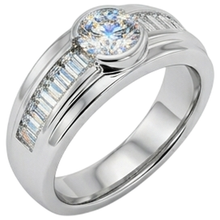 2 Carat Natural Earth Mined Diamonds Engagement Ring Men's Band White Gold 14K