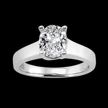 2 Carat Oval Real Diamond Solitaire Engagement Ring White Gold 14K